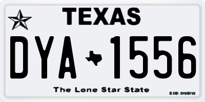 TX license plate DYA1556