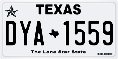 TX license plate DYA1559