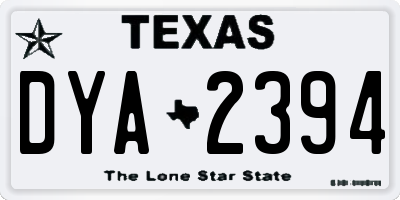TX license plate DYA2394