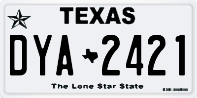 TX license plate DYA2421