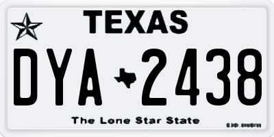 TX license plate DYA2438