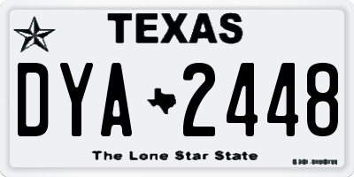 TX license plate DYA2448