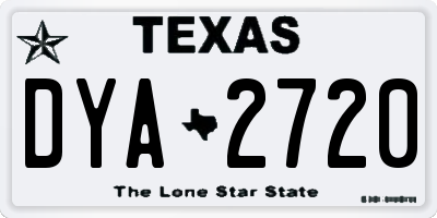 TX license plate DYA2720