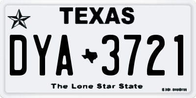 TX license plate DYA3721