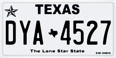 TX license plate DYA4527