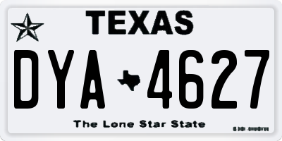 TX license plate DYA4627