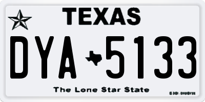 TX license plate DYA5133