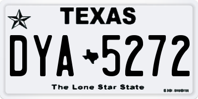 TX license plate DYA5272