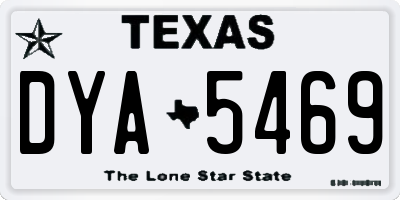 TX license plate DYA5469