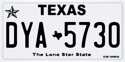TX license plate DYA5730