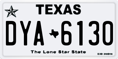 TX license plate DYA6130
