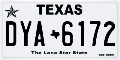 TX license plate DYA6172