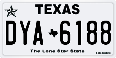 TX license plate DYA6188