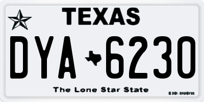 TX license plate DYA6230