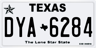 TX license plate DYA6284