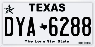 TX license plate DYA6288