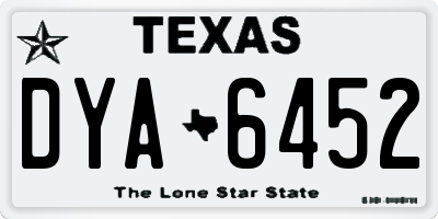 TX license plate DYA6452