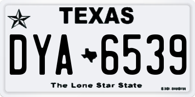TX license plate DYA6539