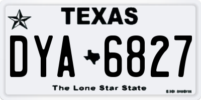 TX license plate DYA6827