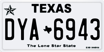 TX license plate DYA6943