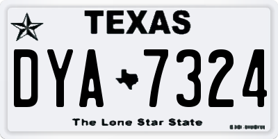 TX license plate DYA7324