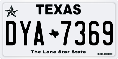 TX license plate DYA7369