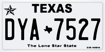 TX license plate DYA7527
