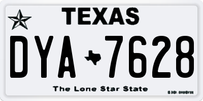 TX license plate DYA7628