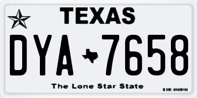 TX license plate DYA7658