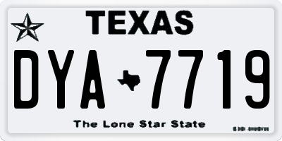 TX license plate DYA7719