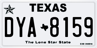 TX license plate DYA8159
