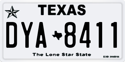 TX license plate DYA8411