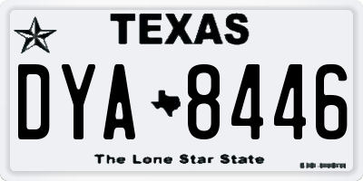 TX license plate DYA8446
