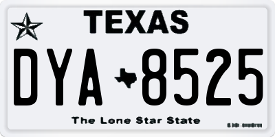TX license plate DYA8525