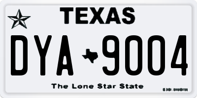 TX license plate DYA9004
