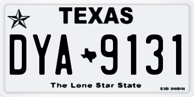 TX license plate DYA9131