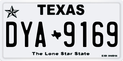 TX license plate DYA9169