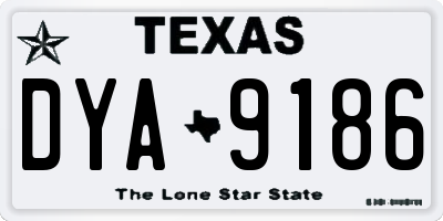 TX license plate DYA9186