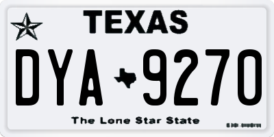 TX license plate DYA9270