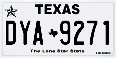 TX license plate DYA9271
