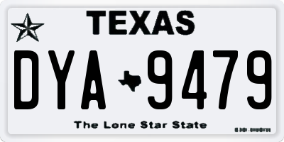 TX license plate DYA9479