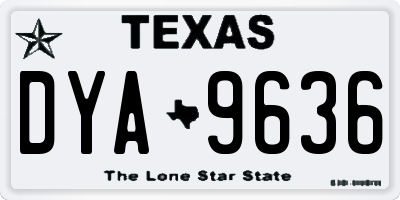 TX license plate DYA9636