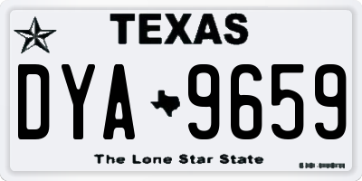 TX license plate DYA9659