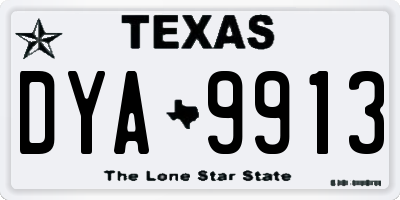 TX license plate DYA9913