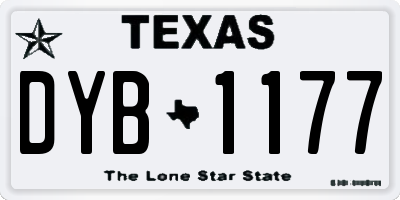 TX license plate DYB1177