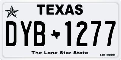 TX license plate DYB1277