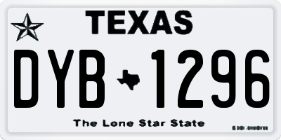 TX license plate DYB1296