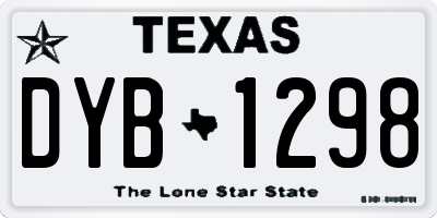 TX license plate DYB1298