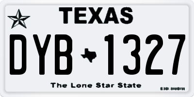 TX license plate DYB1327
