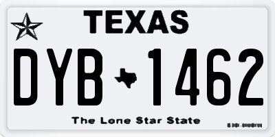 TX license plate DYB1462